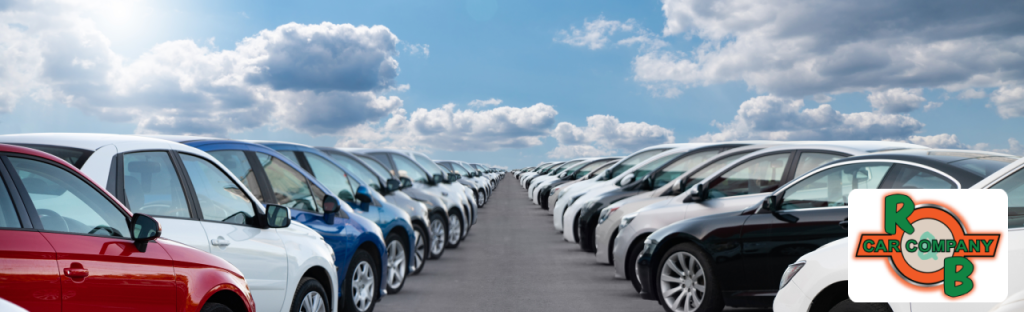 Sales team member assisting a customer browsing car lots near Fort Wayne
