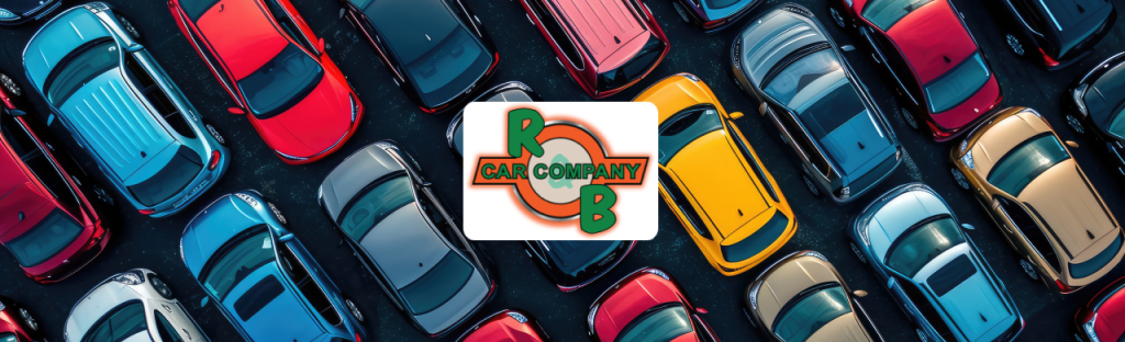 View of R&B Car Company in Warsaw, IN, showcasing a wide selection of vehicles on the lot.
