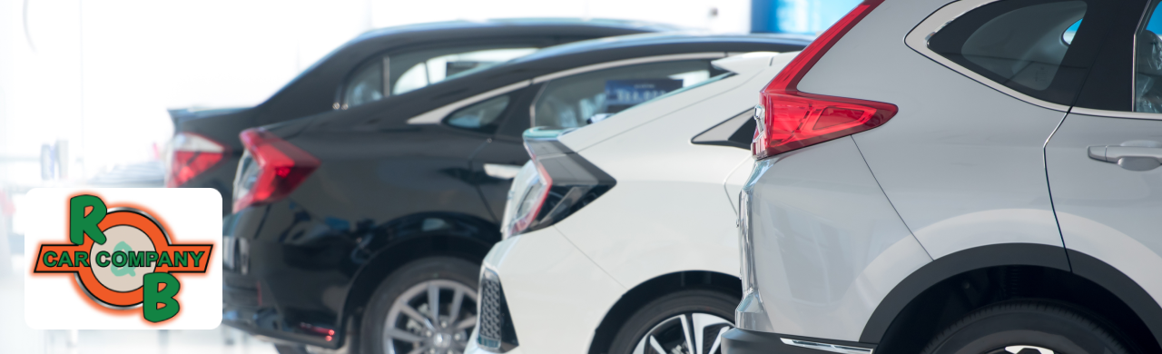 Close-up of fuel-efficient cars on display at R&B Car Company in Warsaw, IN.
